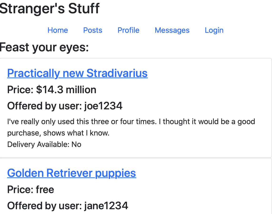Stranger's Stuff
